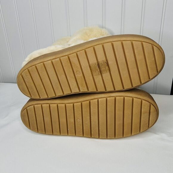 RARE H&M Faux fur Icon Snow Boots Sz 10 Lace Up Soft Biege Boho Soft Fluffy - Picture 7 of 10